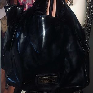 NEW - Valentino Leather large nuage bow tote two toned gold